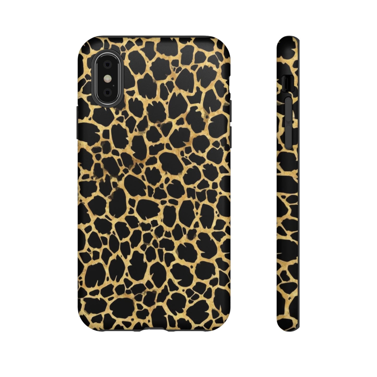 Giraffe Print Tough Phone Case — Durable Leopard-Style Protective Cover