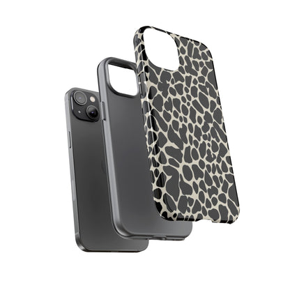 Black and White Cowhide Phone Case — Protective Tough Case