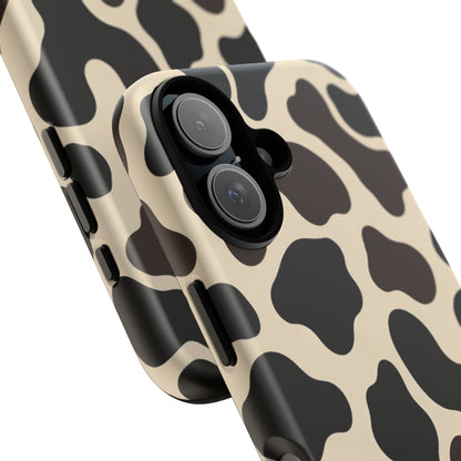 Cow Print Phone Case — Black & Cream Protective  Case