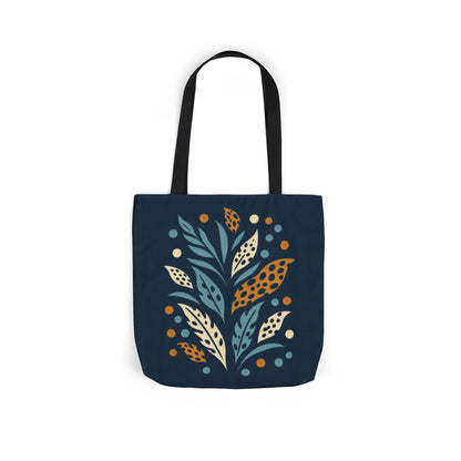 Boho Leaves Canvas Tote Bag, Great for Shopping, Beach Days, Gifts, Festivals, and Everyday Use