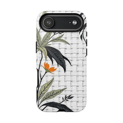 Floral Woven Tough Phone Case — Protective Botanical iPhone Cover