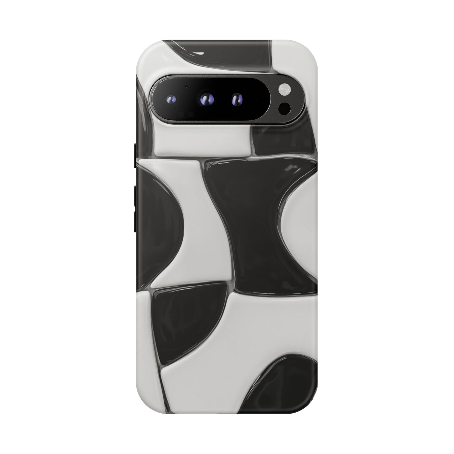 Black & White Abstract Pattern Tough Phone Case
