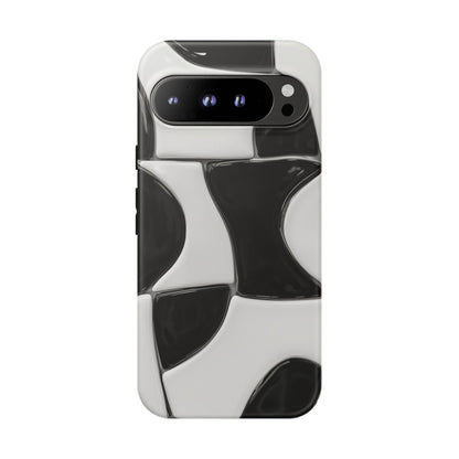 Black & White Abstract Pattern Tough Phone Case