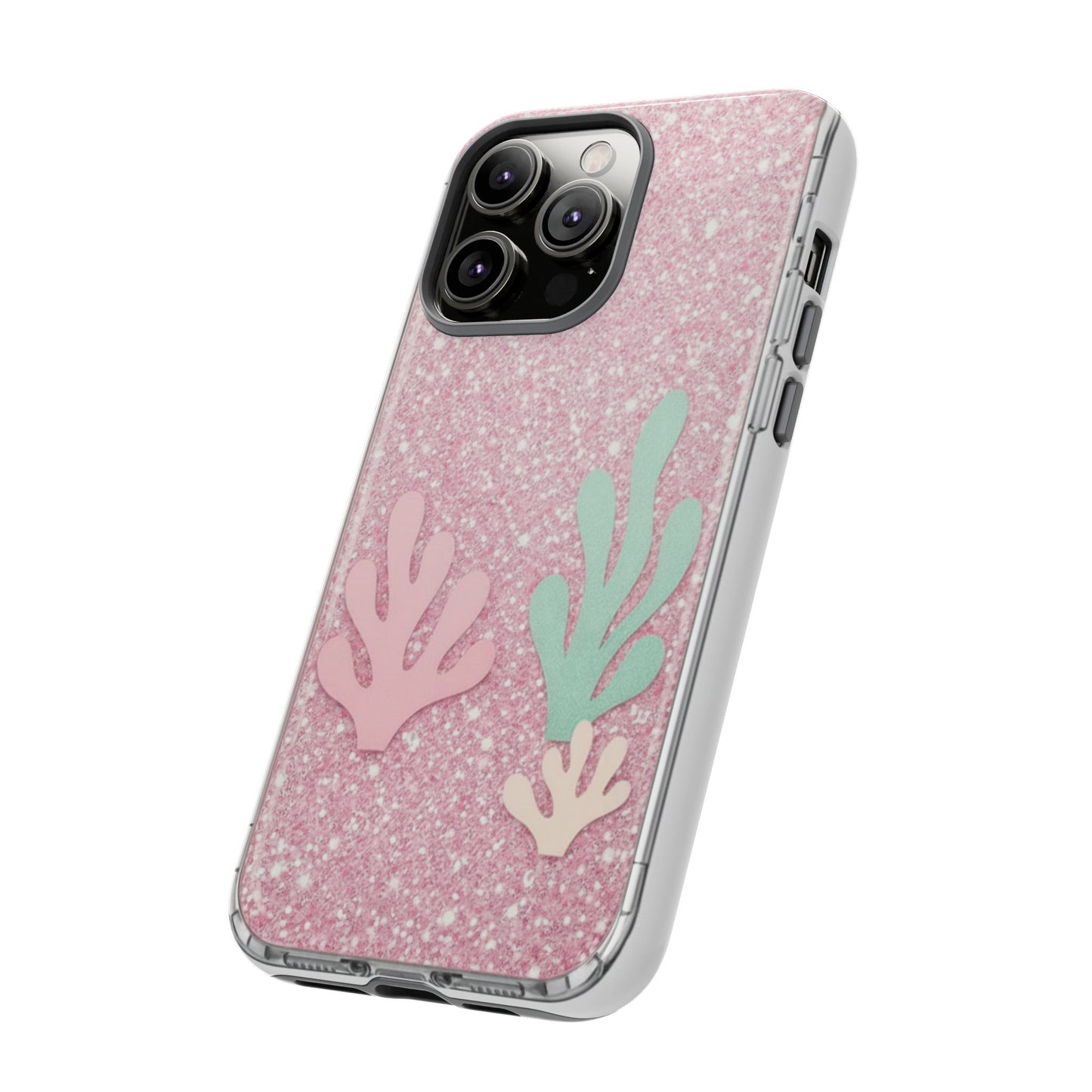Pink Glitter Seaweed Tough Case - Sparkle Protective Phone Cover