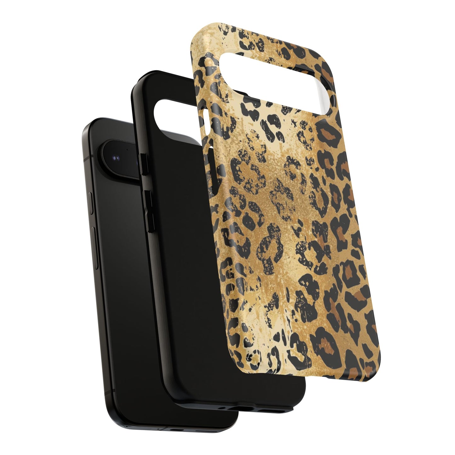Leopard Print Tough Phone Case — Durable Protective iPhone Cover