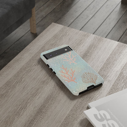 Seafoam Sparkle Phone Case – Coral & Seashell Tough Case