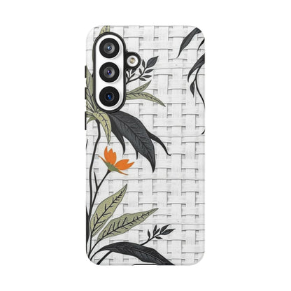Floral Woven Tough Phone Case — Protective Botanical iPhone Cover