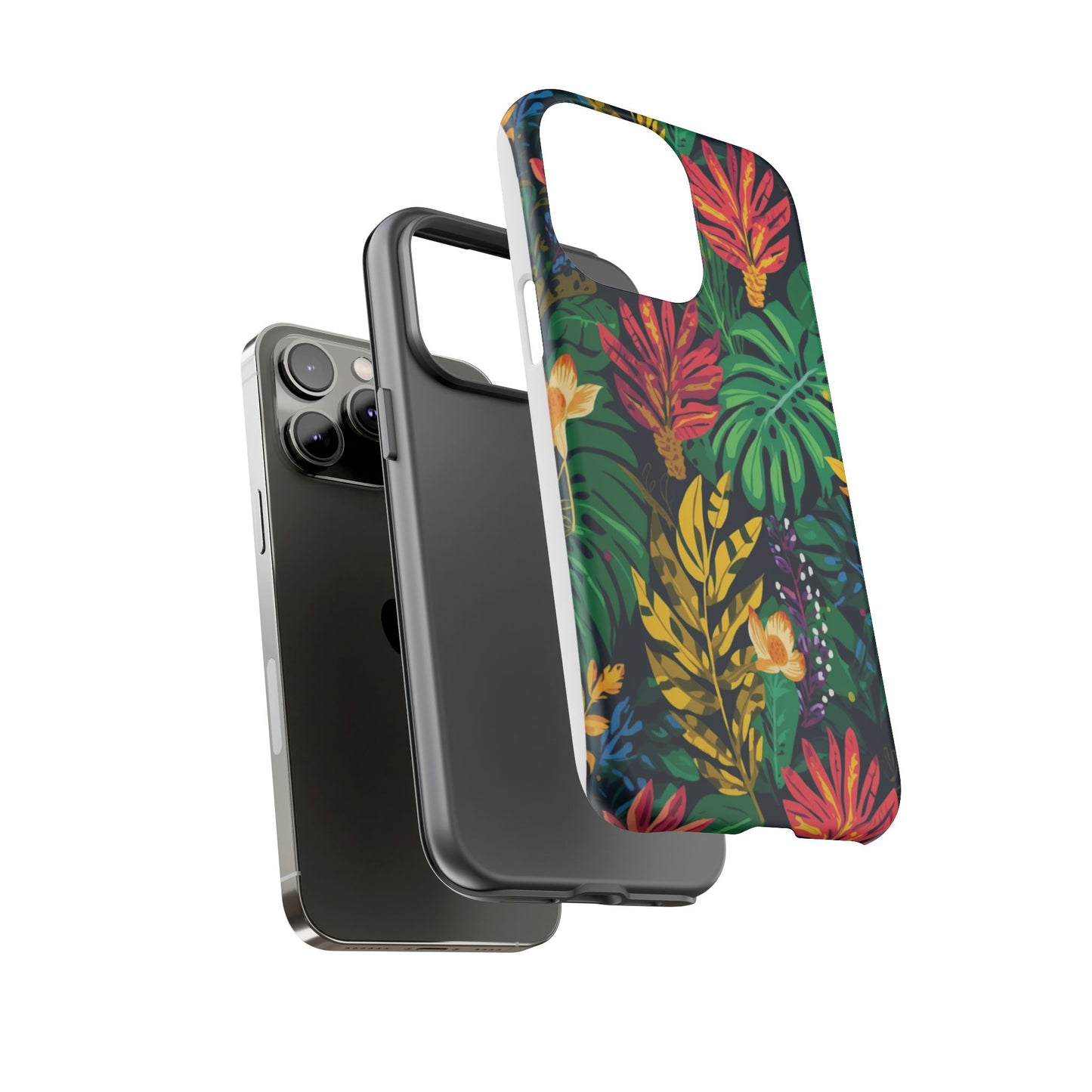 Tropical Floral Phone Case — Vibrant Jungle Leaf Protective Cover