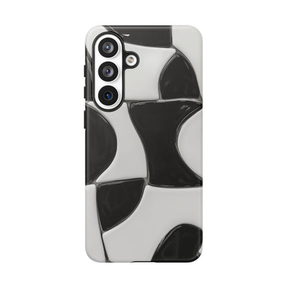 Black & White Abstract Pattern Tough Phone Case