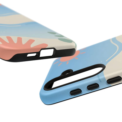 Beach Waves Tough Phone Case — Summer Sun & Seashell Protective Cover
