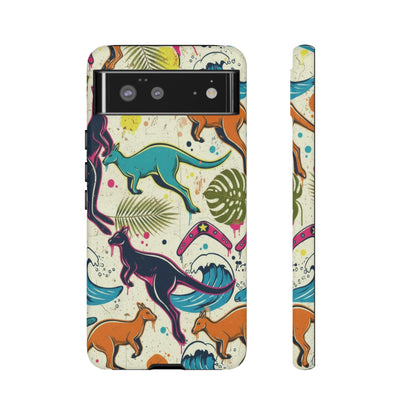 Tough Cases — Colorful Surfing Kangaroo Phone Case