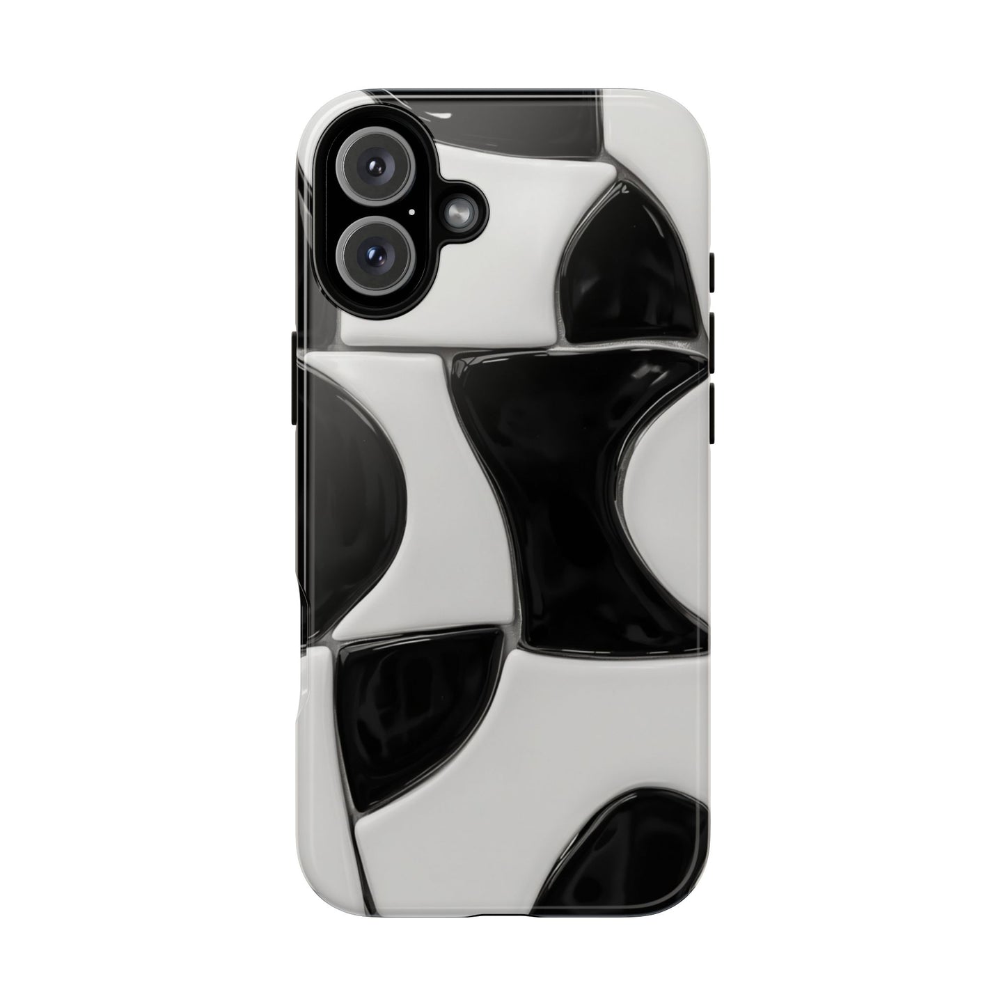 Black & White Abstract Pattern Tough Phone Case