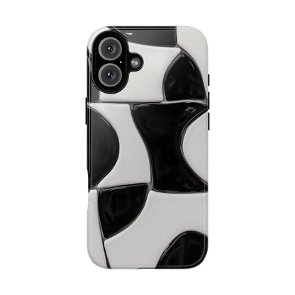 Black & White Abstract Pattern Tough Phone Case