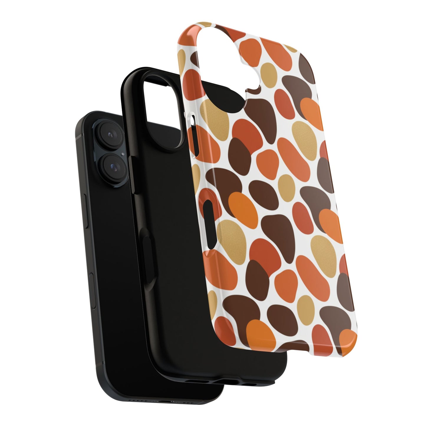 Phone Case — Retro Pebble Pattern in Warm Autumn Colors