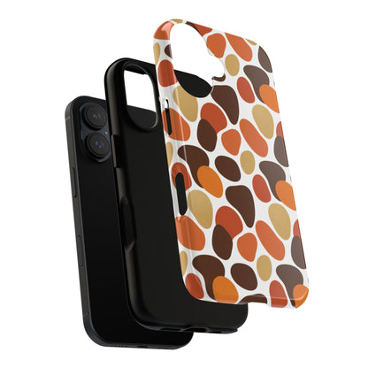 Phone Case — Retro Pebble Pattern in Warm Autumn Colors