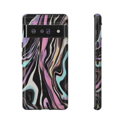 Abstract Marble Tough Phone Case — Pastel Swirl Protective Cover