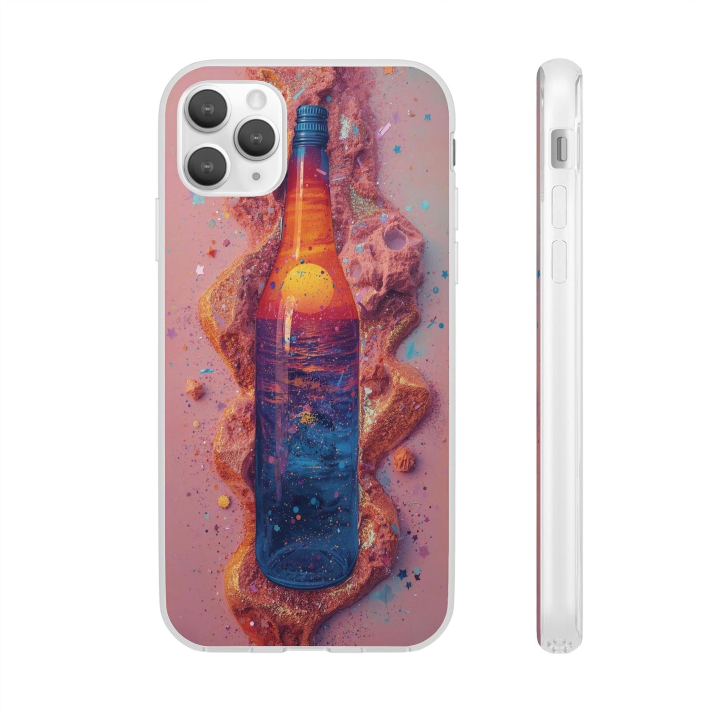 Phone Case — Surreal Sunset Bottle Art Flexible Protective Cover
