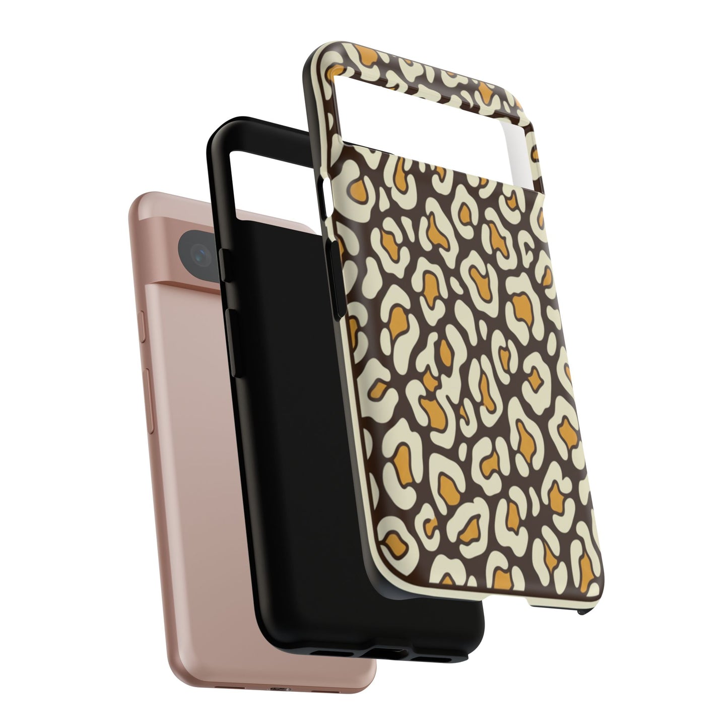 Leopard Print Tough Phone Case — Durable Protective iPhone Cover