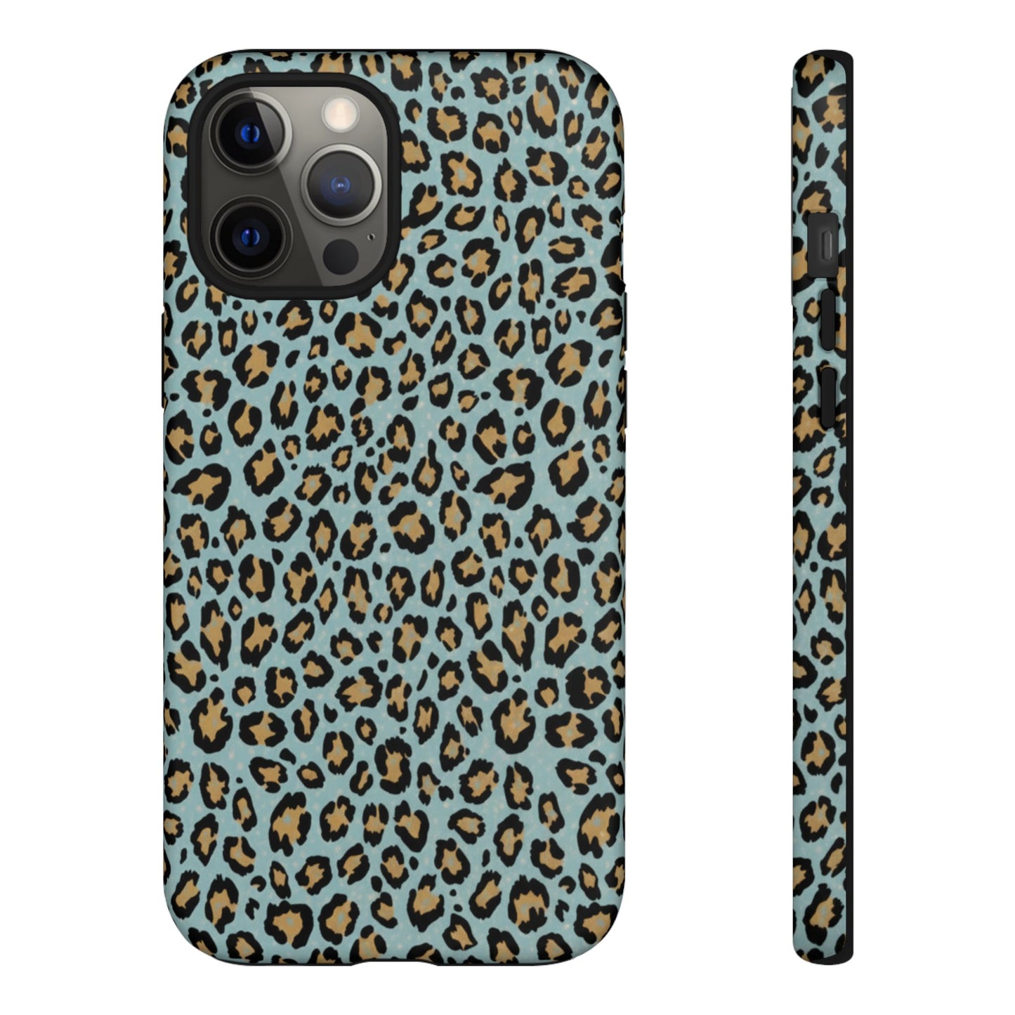 Leopard Print Tough Phone Case - Blue Cheetah Protective Cover