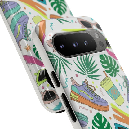 Tough Cases — Colorful Retro Sneakers & Sunglasses Phone Case