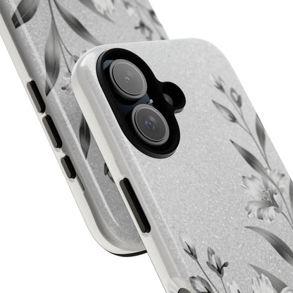 Floral Monochrome Phone Case — Elegant Black & White Lily Design