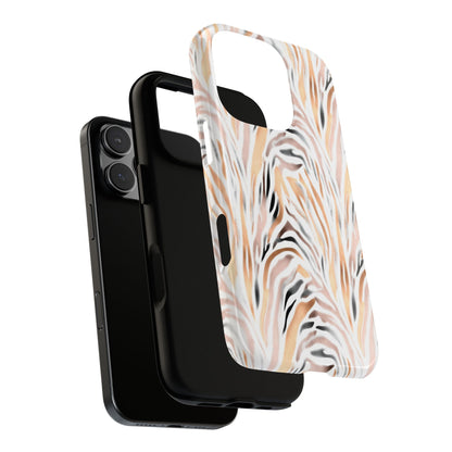 Tough Case — Neutral Watercolor Tiger Stripe Phone Case
