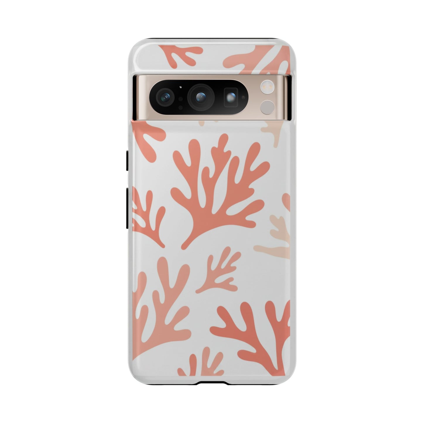 Coral Reef Pattern Tough Phone Case — Pink Beachy Protective Cover