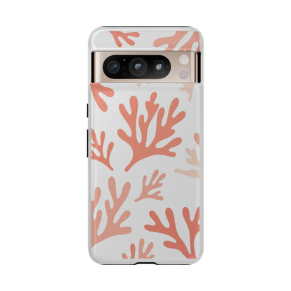 Coral Reef Pattern Tough Phone Case — Pink Beachy Protective Cover