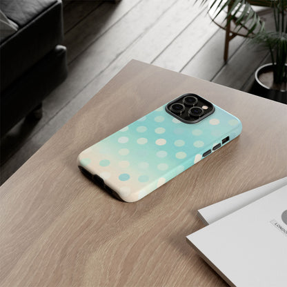 Abstract Palm Tough Phone Case — Minimal Coastal Blue Protective Cover