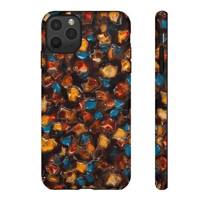 Phone Case - Amber Tortoiseshell Mosaic Protective Cover