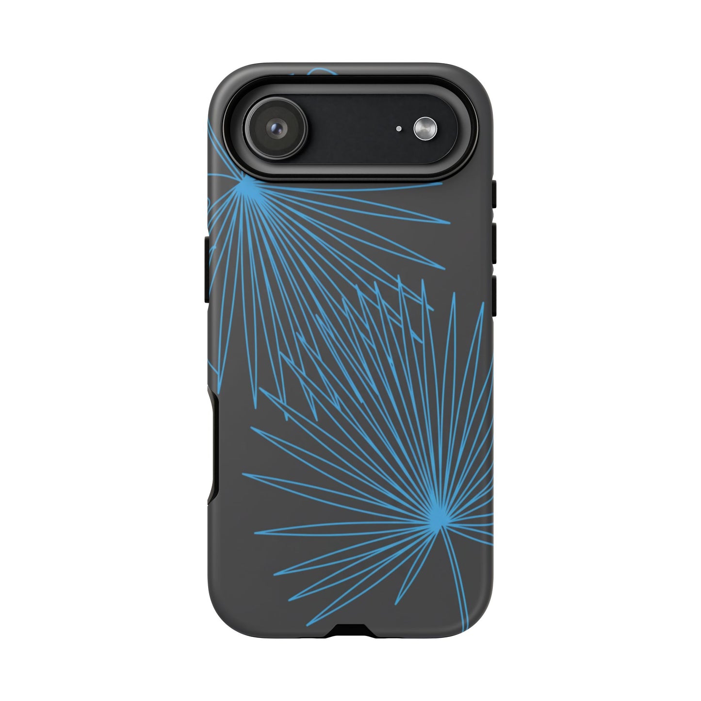Blue Dandelion Burst Tough Phone Case — Protective Floral iPhone Cover
