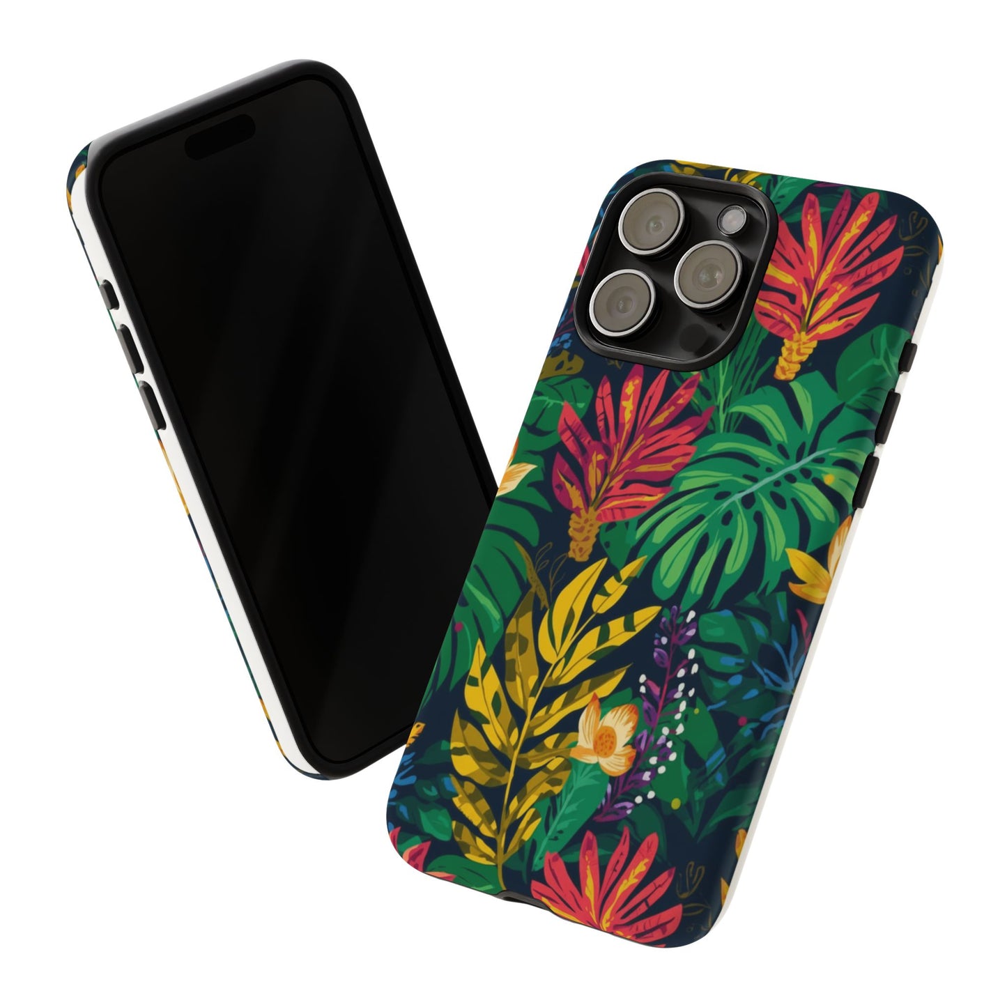 Tropical Floral Phone Case — Vibrant Jungle Leaf Protective Cover