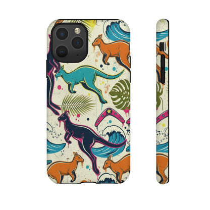 Tough Cases — Colorful Surfing Kangaroo Phone Case