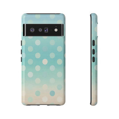 Abstract Palm Tough Phone Case — Minimal Coastal Blue Protective Cover