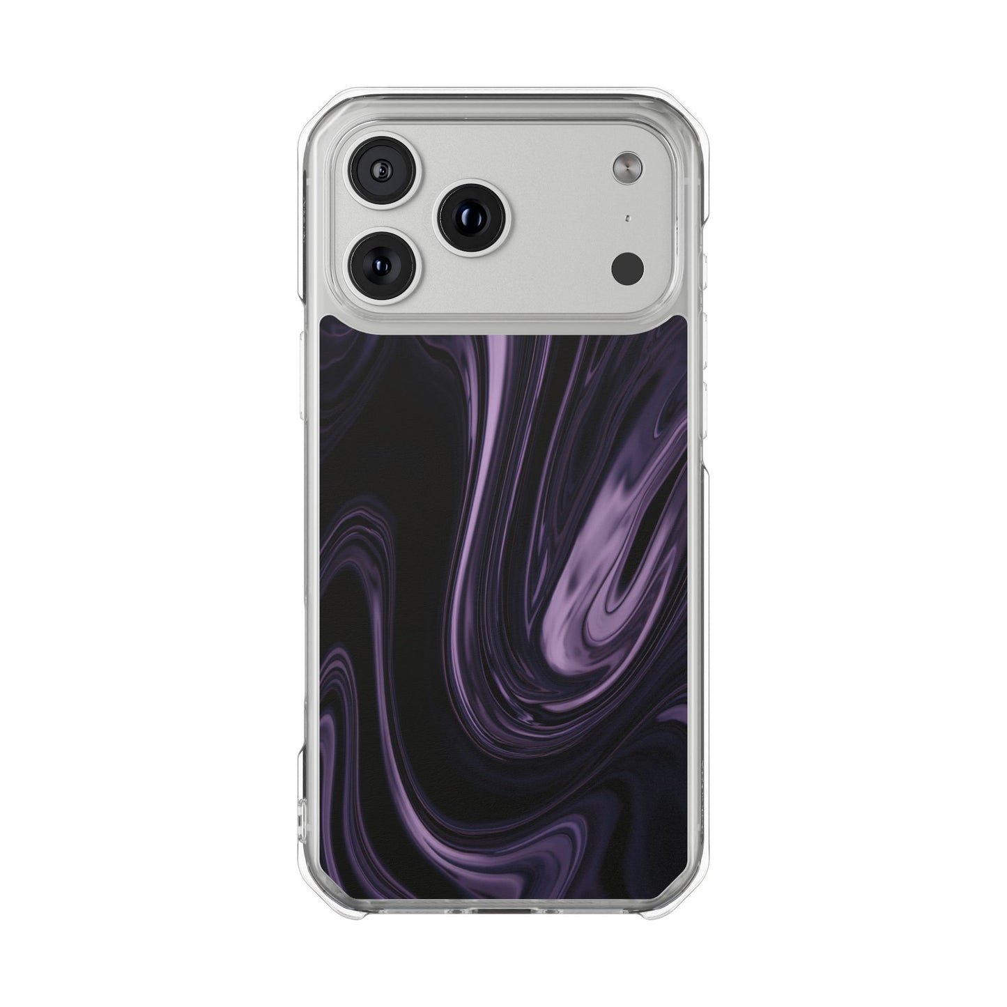 Clear Magnetic Impact Phone Case – Purple Marble Swirl