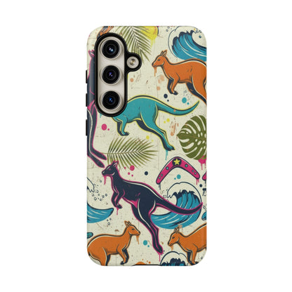 Tough Cases — Colorful Surfing Kangaroo Phone Case