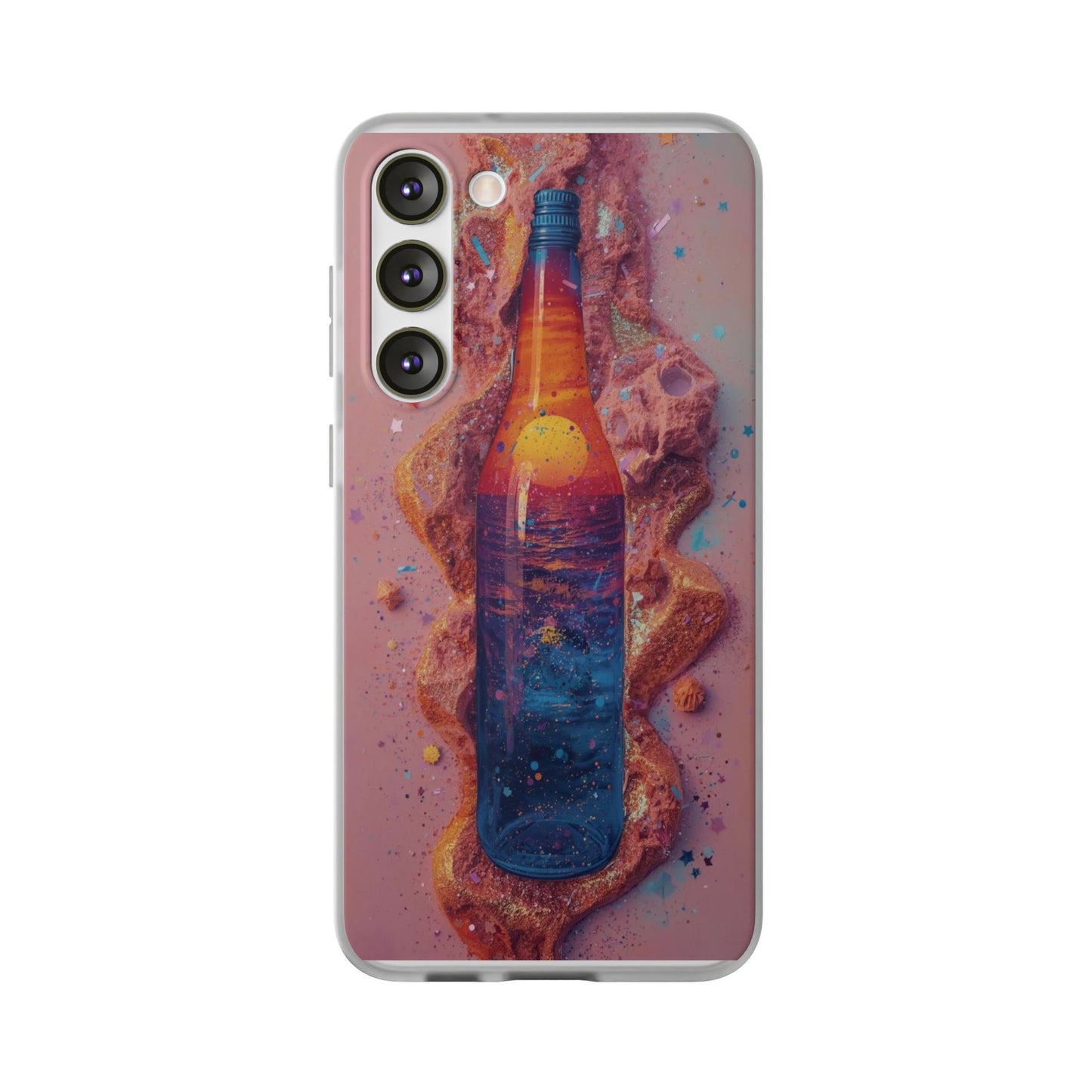 Phone Case — Surreal Sunset Bottle Art Flexible Protective Cover