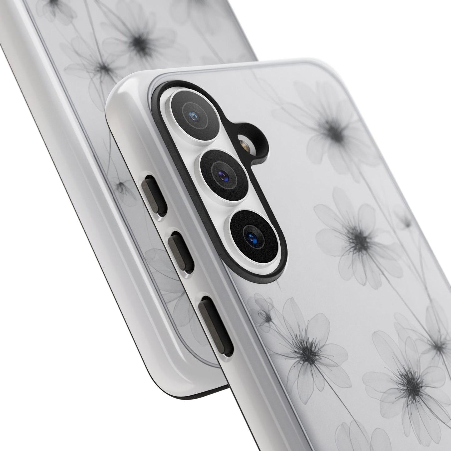 Tough Case — Black & White Floral Tough Phone Case