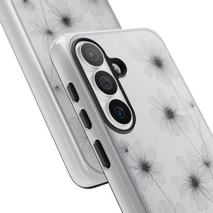 Tough Case — Black & White Floral Tough Phone Case