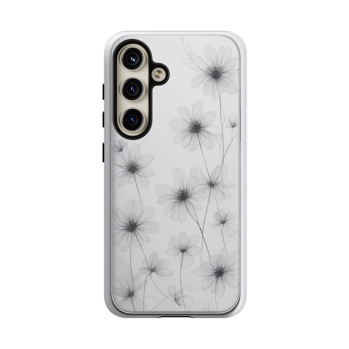 Tough Case — Black & White Floral Tough Phone Case
