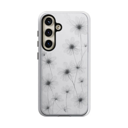Tough Case — Black & White Floral Tough Phone Case