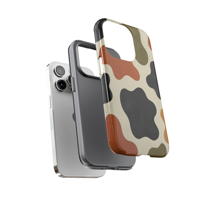 Retro Abstract Camouflage Phone Case — Earth Tone Tough Case