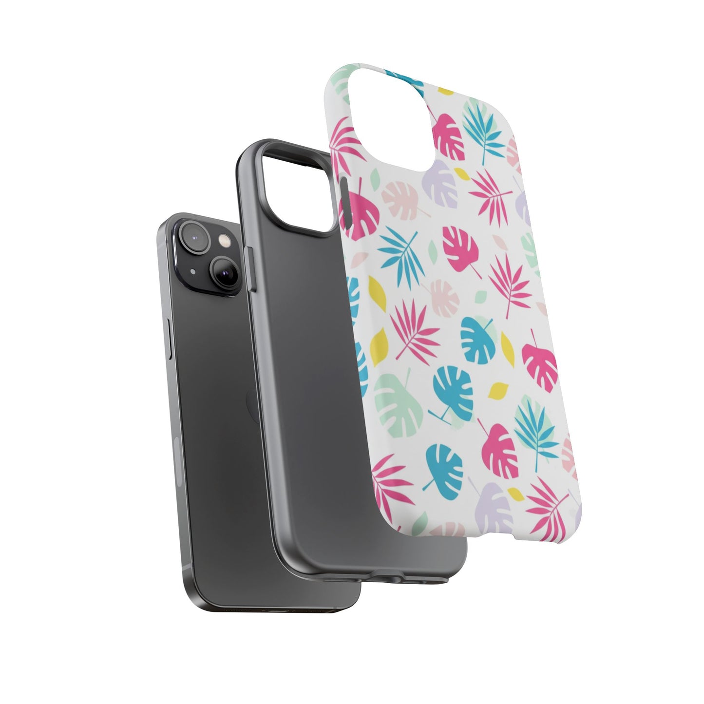 Tropical Leaf Phone Case — Colorful Pastel Monstera & Palm iPhone Case