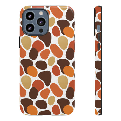 Phone Case — Retro Pebble Pattern in Warm Autumn Colors