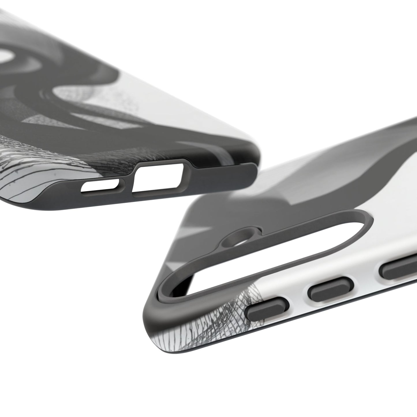 Phone Case — Monochrome Abstract Protective Cover