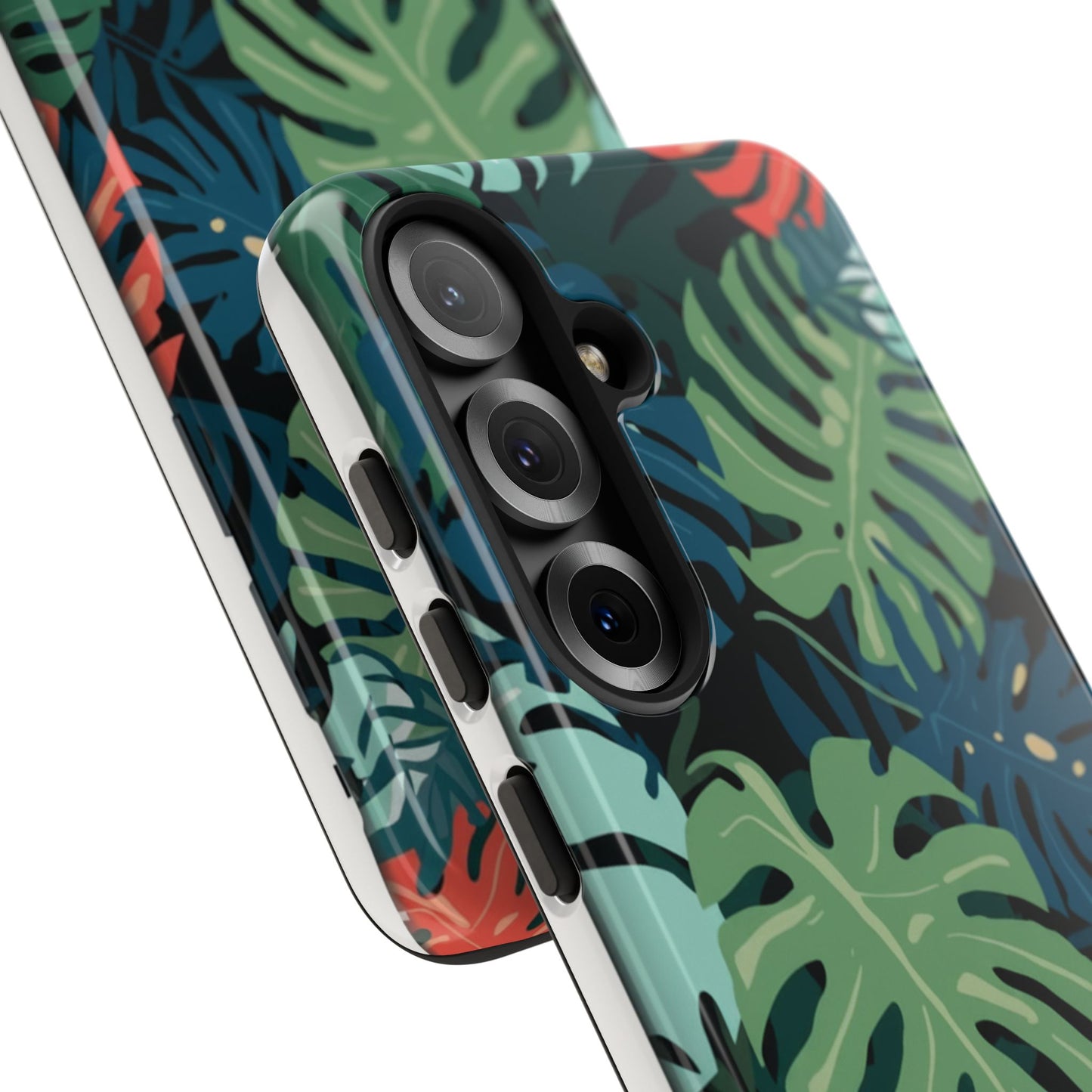 Tropical Monstera Phone Case — Colorful Leaf Protective Tough Case