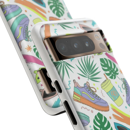 Tough Cases — Colorful Retro Sneakers & Sunglasses Phone Case