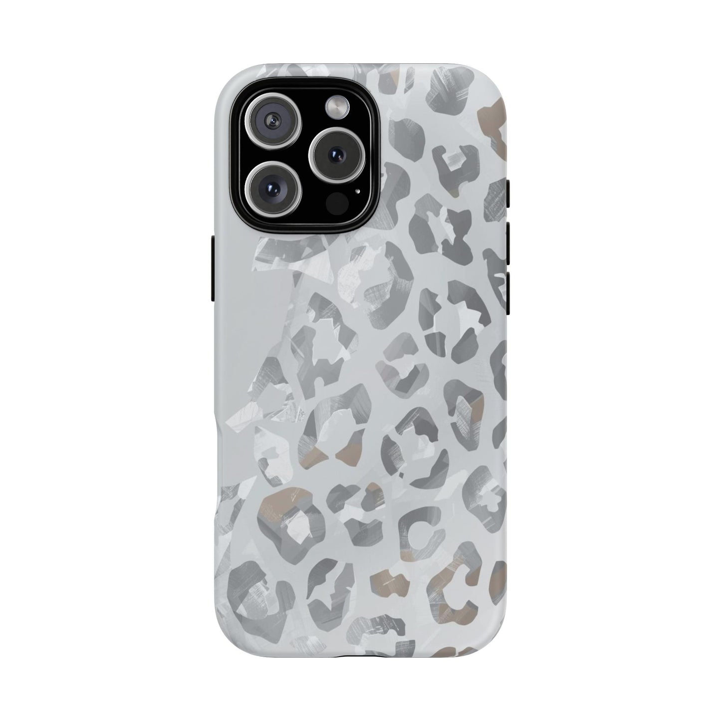 Silver Leopard Tough Phone Case