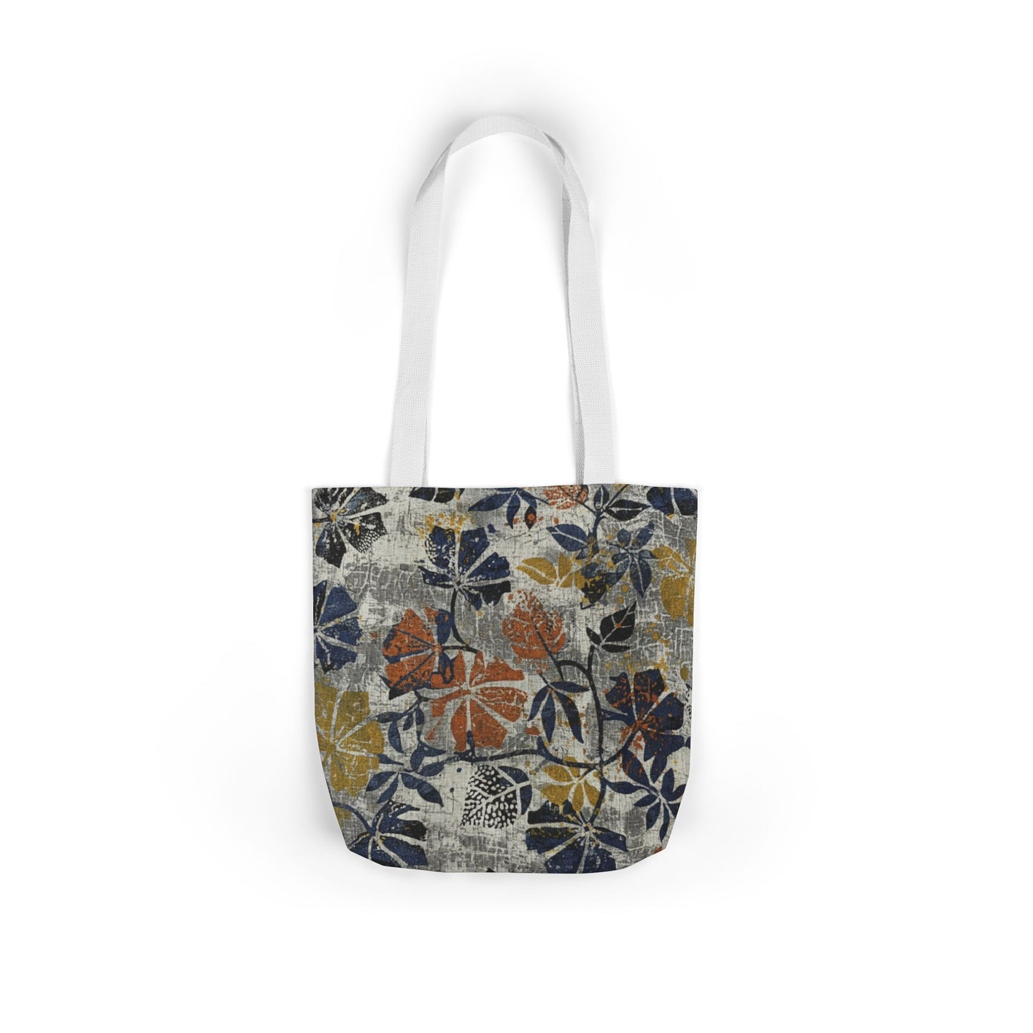 Floral Canvas Tote Bag – Rustic Watercolor Blooms