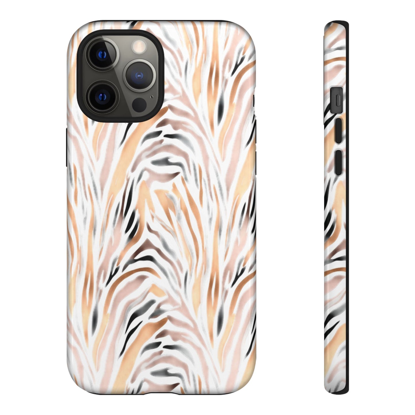 Tough Case — Neutral Watercolor Tiger Stripe Phone Case